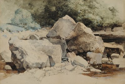 Rocks in a Mountain Stream by William James Blacklock